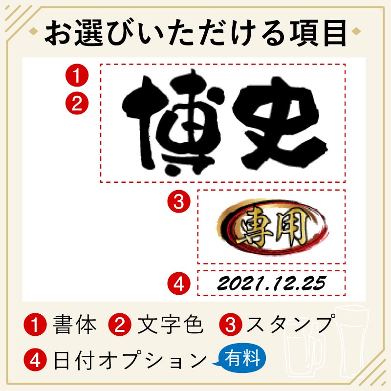 オリジナルデザイン持ち込みは要相談。オリジナルタンブラー、ジョッキも制作いたします。